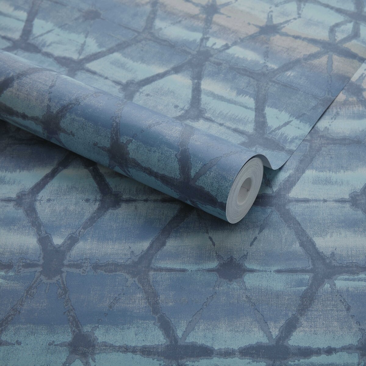Tapet, Mineral, Agate Blue Luxury Geometric, 1838 Wallcoverings, 5.3mp / rola - 2