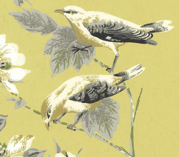 Tapet Rosemore, Yellow Luxury Bird, 1838 Wallcoverings, 5.3mp / rola - 1 | YEO