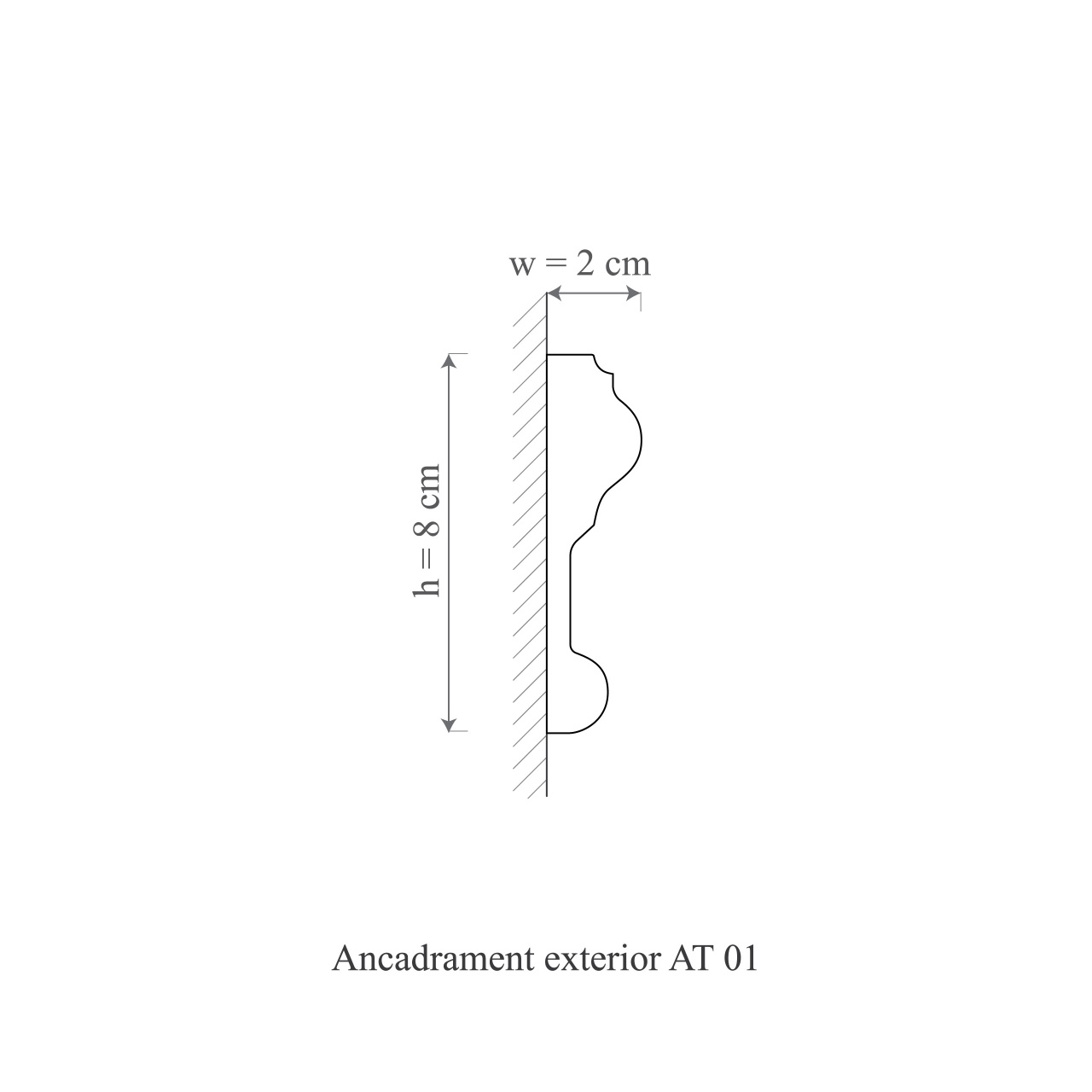 Ancadrament exterior AT01A-8x3x200cm - 2