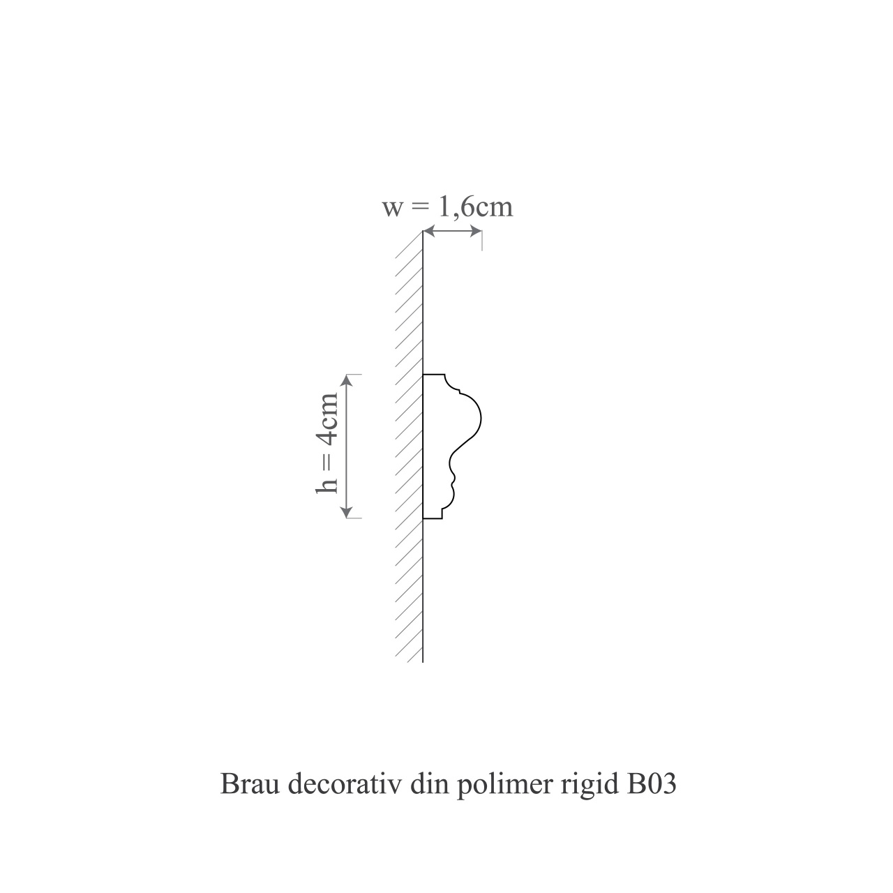 Brau decorativ B3 - 4x1.6x200 cm - 1 | YEO