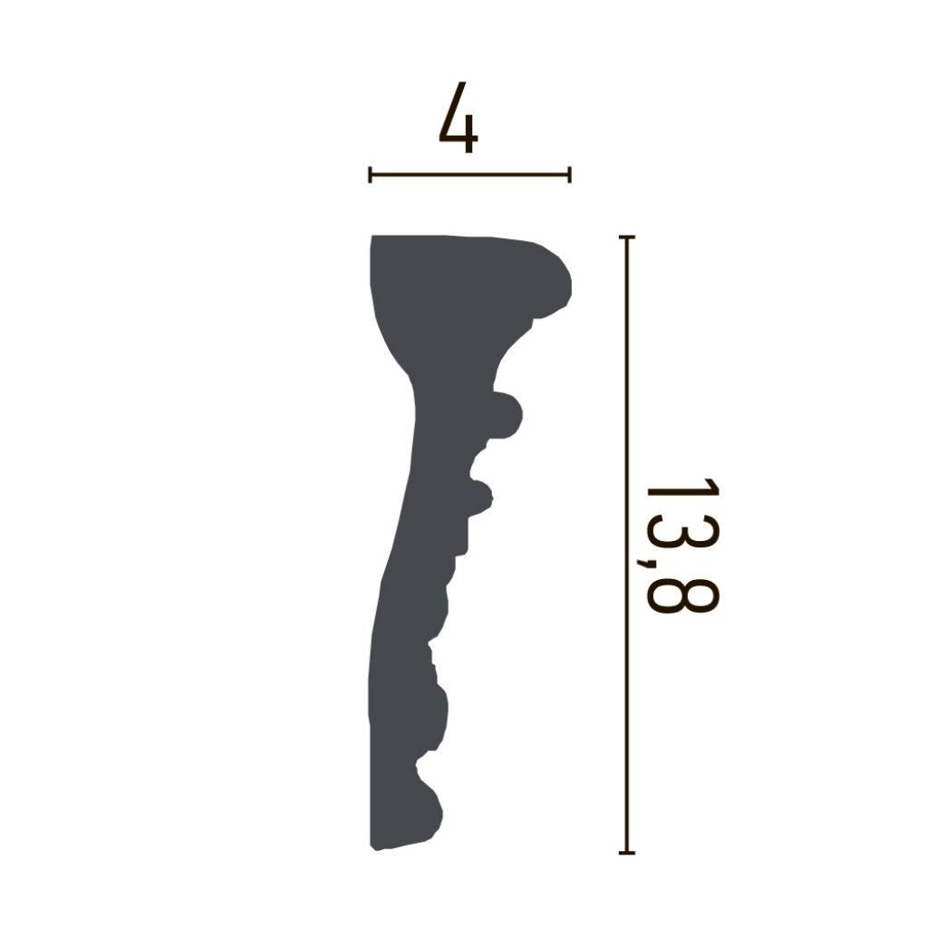 Brau decorativ CR708 - 13.8x4x200 cm - 1 | YEO