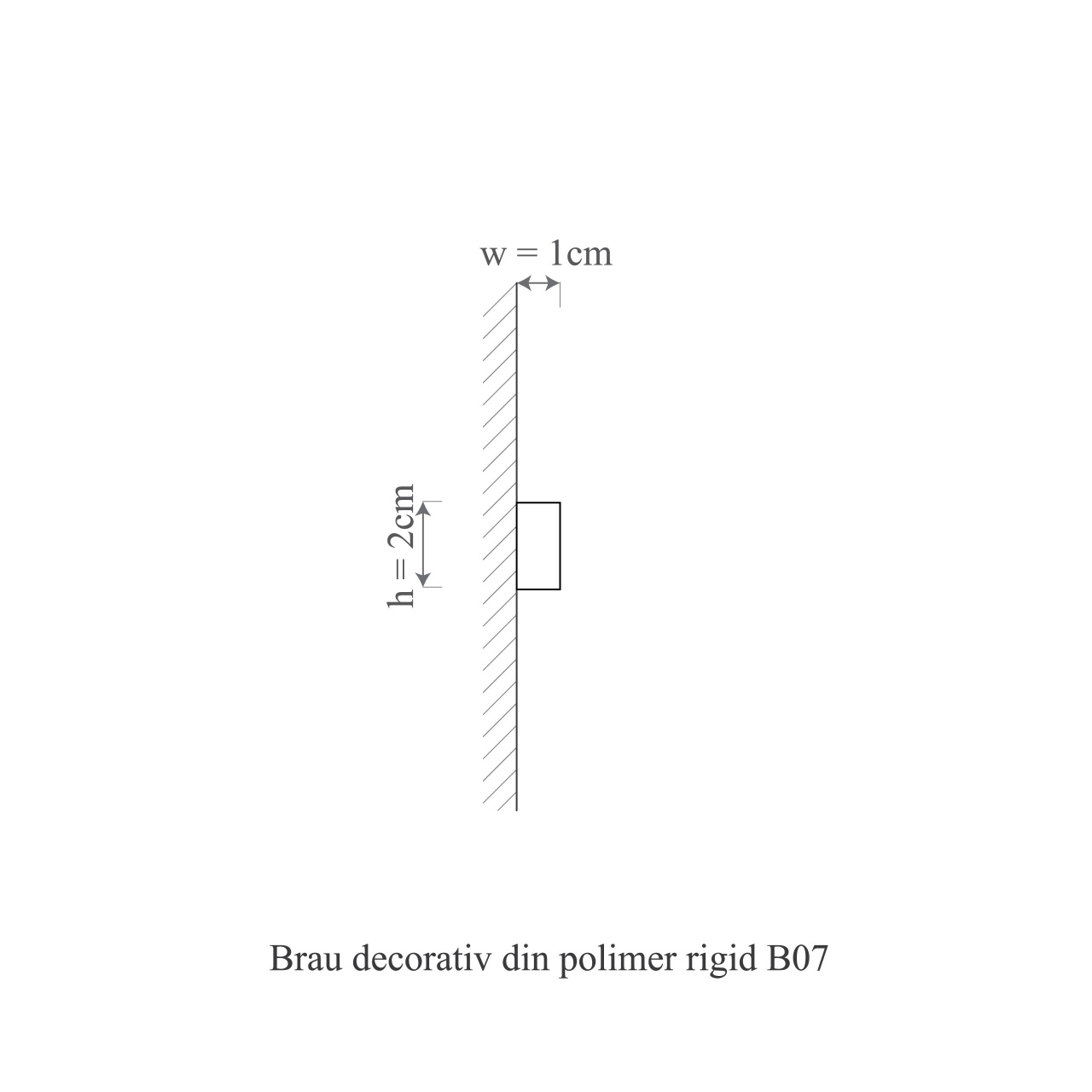 Brau decorativ din polimer rigid B7 - 2x1x200 cm - 1 | YEO