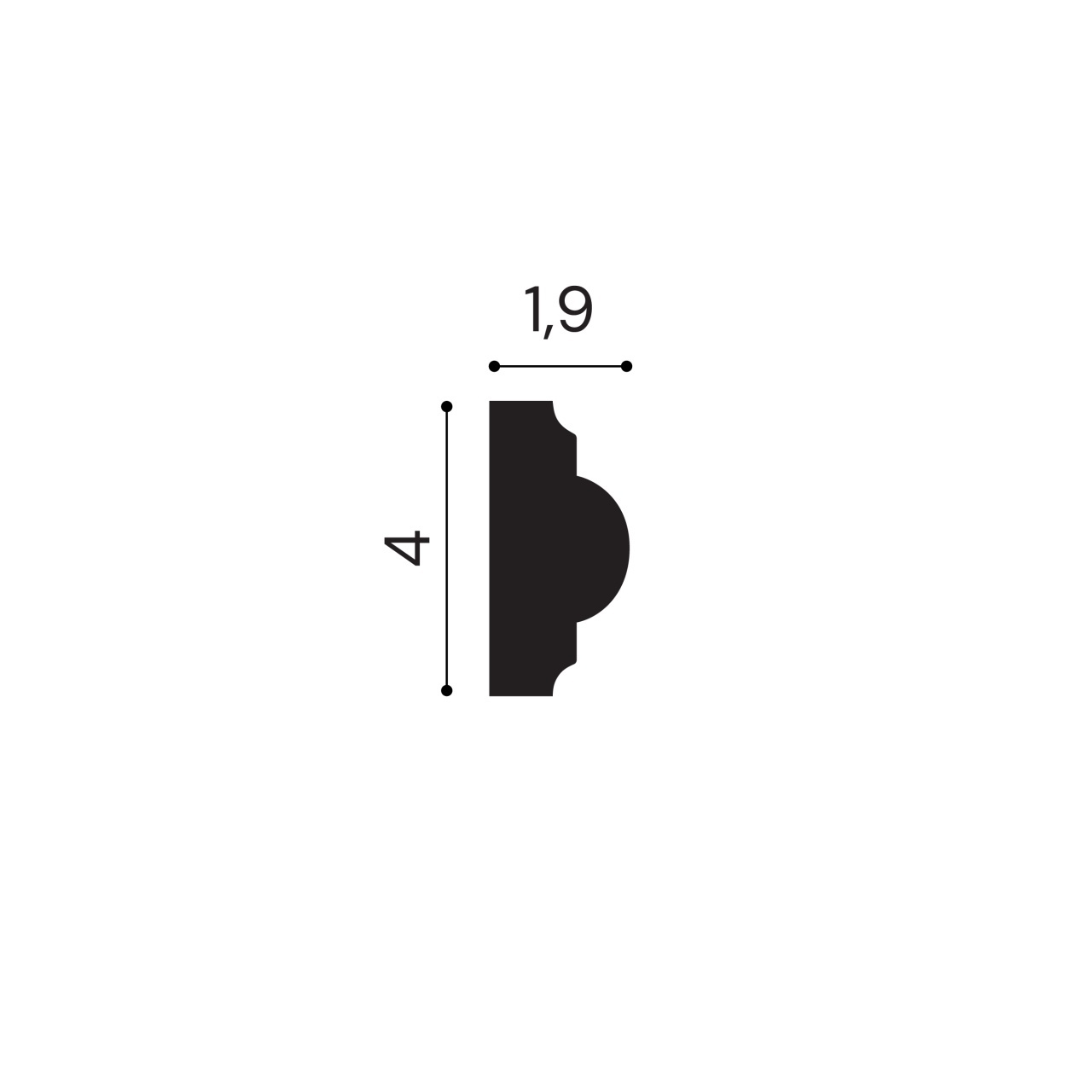 Brau polimer rigid, Manavi, B4 - 4x1.9x200 cm — imaginea 2