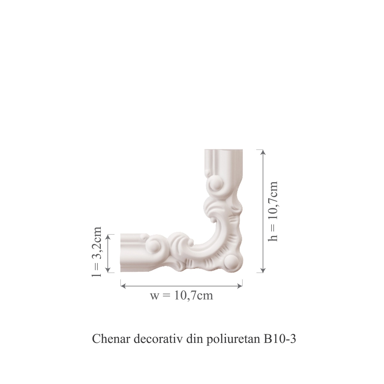 Chenar decorativ din poliuretan B10-3 - 10.7x10.7x1.6 cm - 1 | YEO
