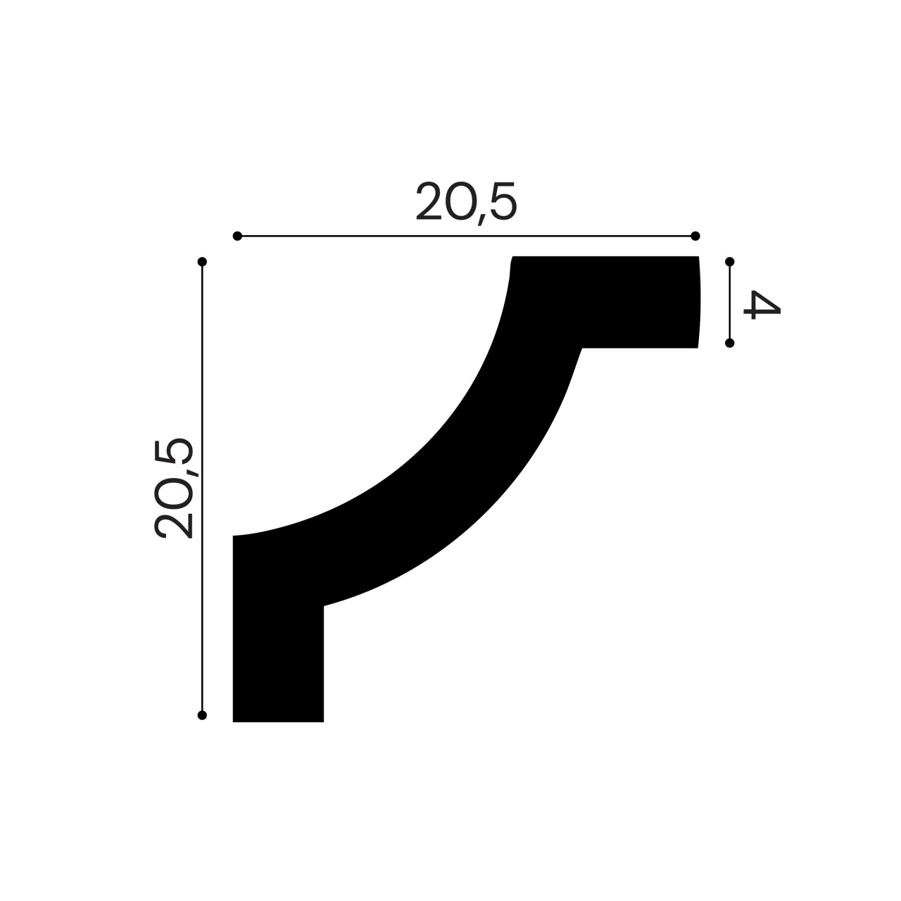 Chenar din poliuretan, Manavi, B16-1 - 20.5x20.5x2 cm — imaginea 2