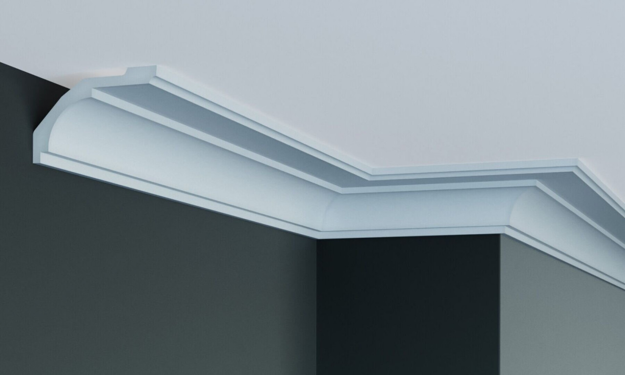 Cornisa decorativa din poliuretan Flexibil P872F - 9.7x6.3x200 cm - 3 | YEO