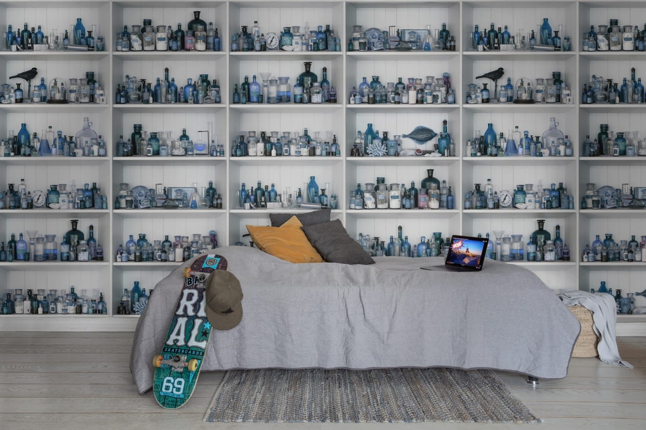 Fototapet, 3D Cabinet of Curios, Sapphire, Rebel Walls
