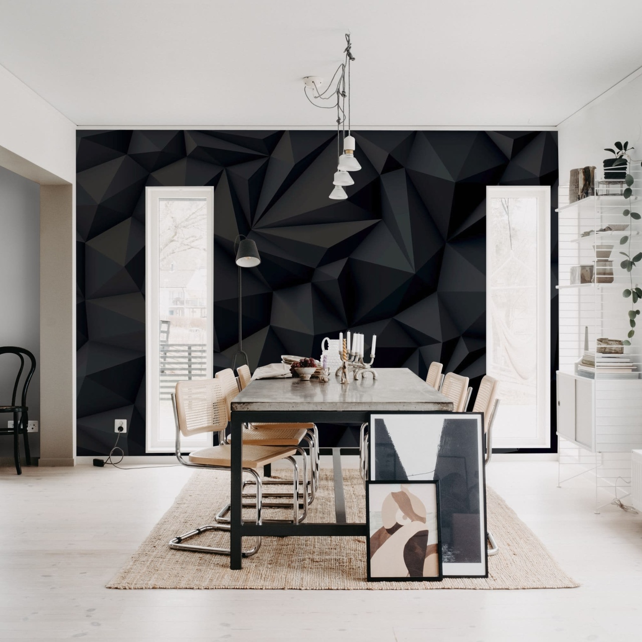 Fototapet, Acoustic Panel, Black, Rebel Walls