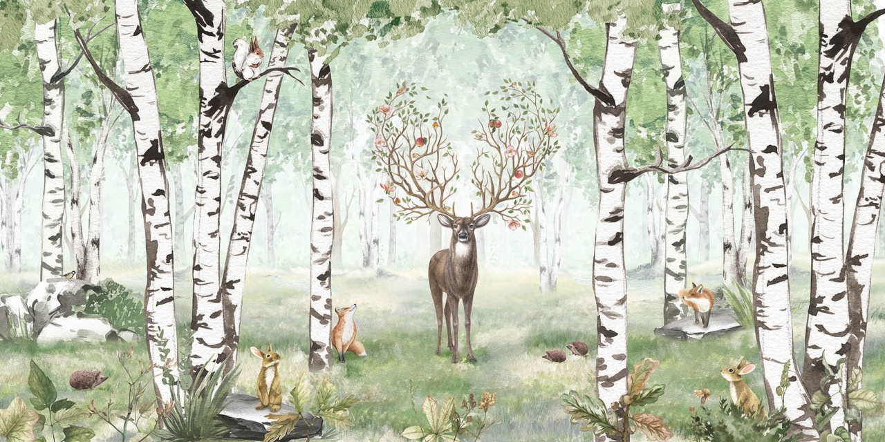 Fototapet Amazing Antlers - Summer, Kikki Belle - 2
