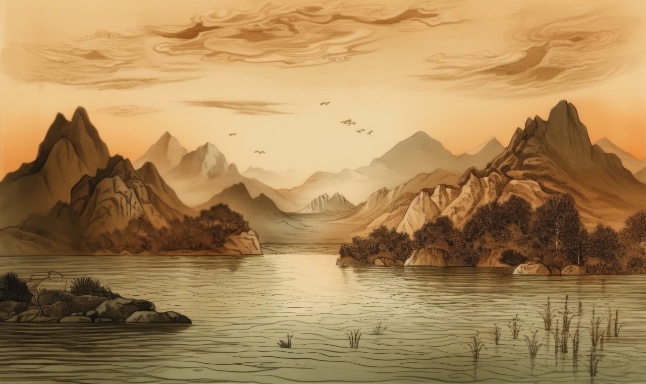 Fototapet Artistic Montagne et Ciel Java Rêve MJ100