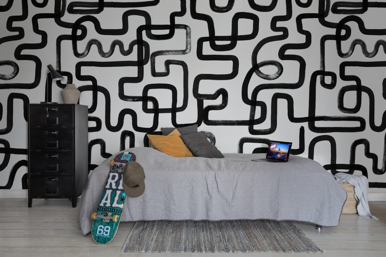 Fototapet, Artzy Lines, Graphite, Rebel Walls