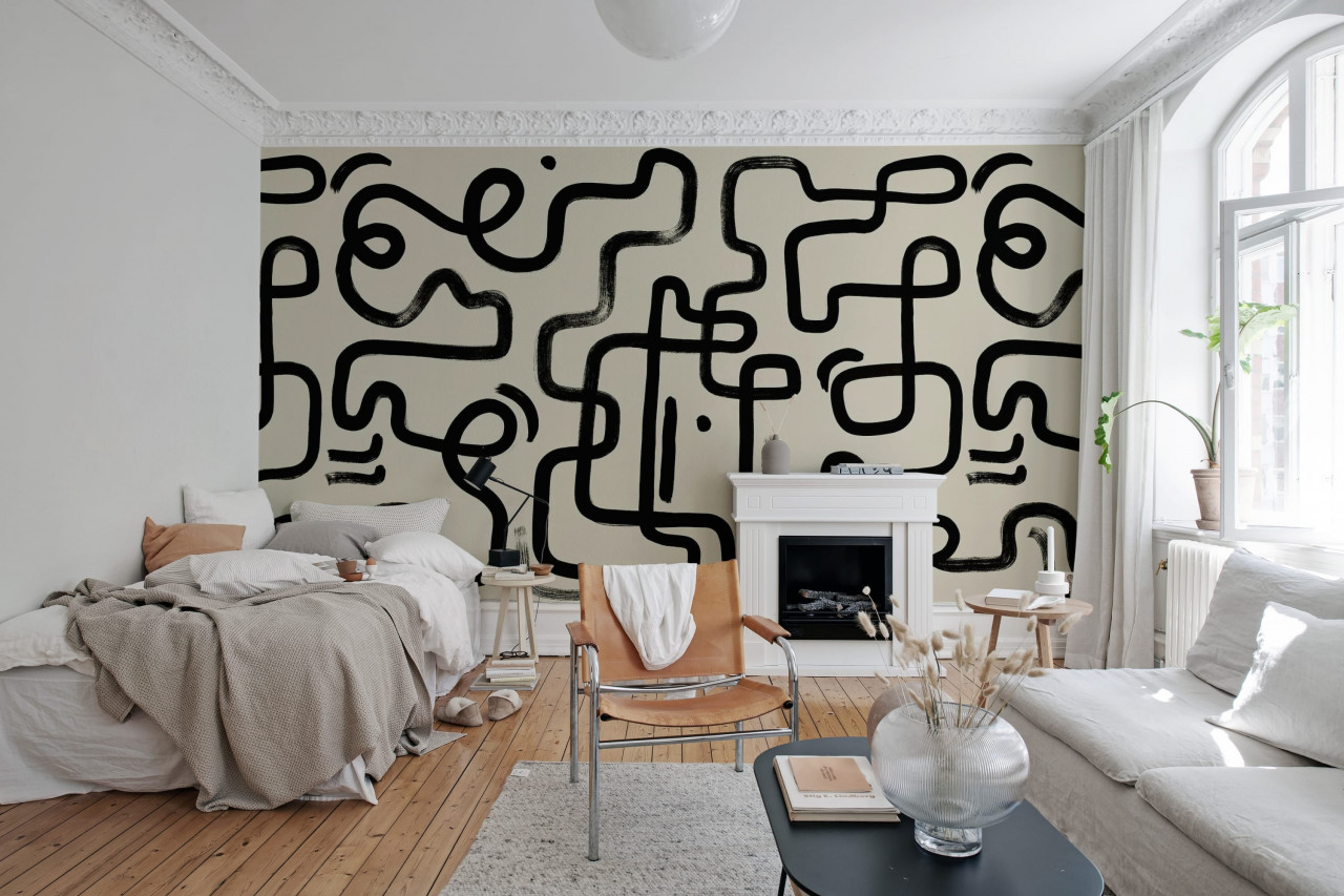 Fototapet, Artzy Path, Beige, Rebel Walls