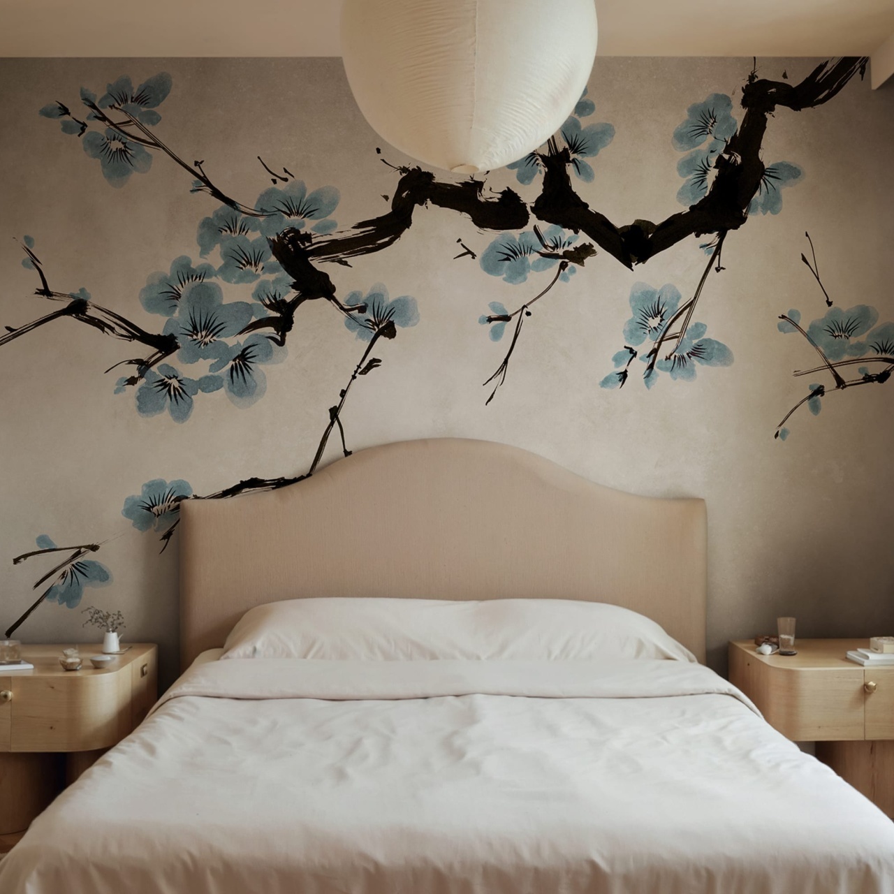 Fototapet, Blush of Spring, Light Blue, Rebel Walls