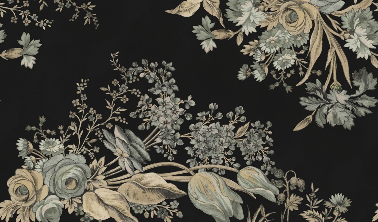 Fototapet, Bold Floral, Black, Rebel Walls - 2