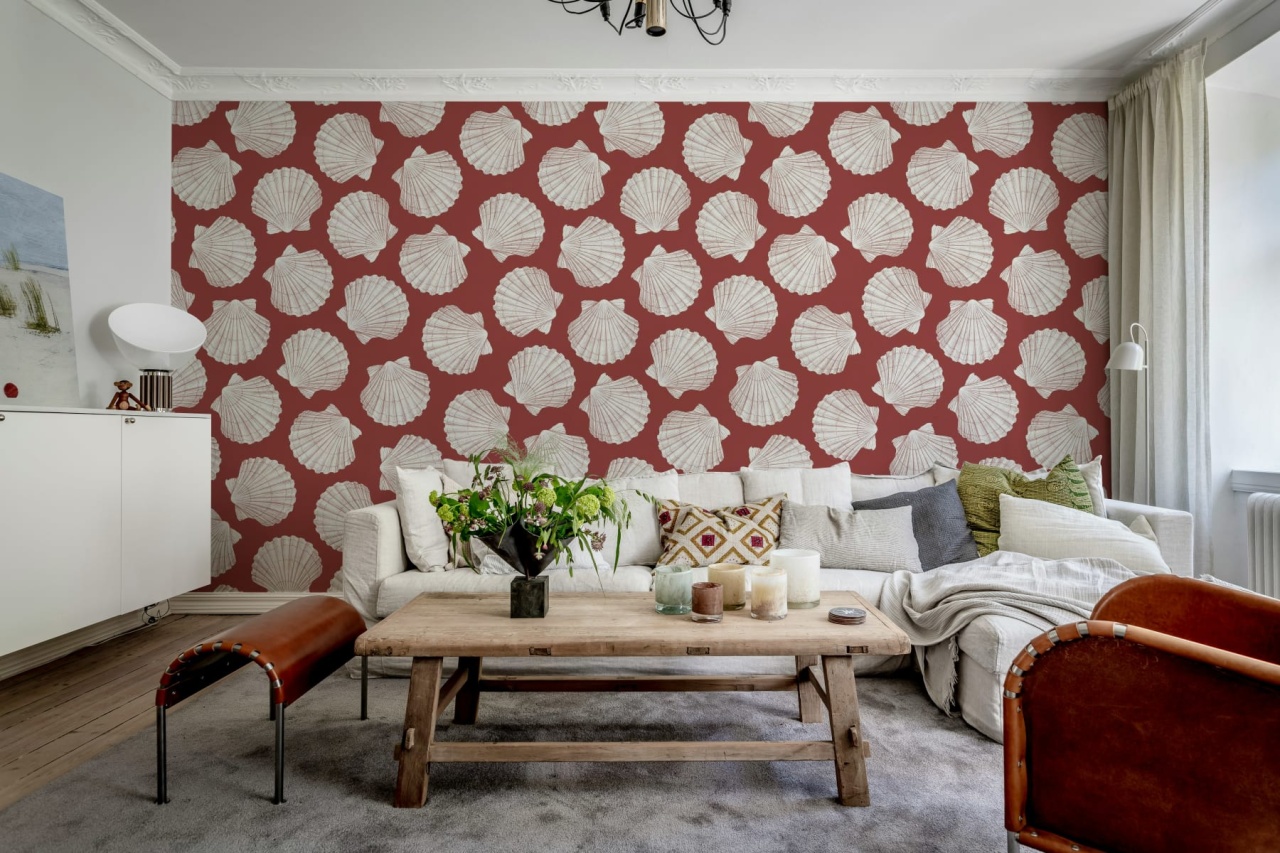 Fototapet, Bold Shell, Red, Rebel Walls