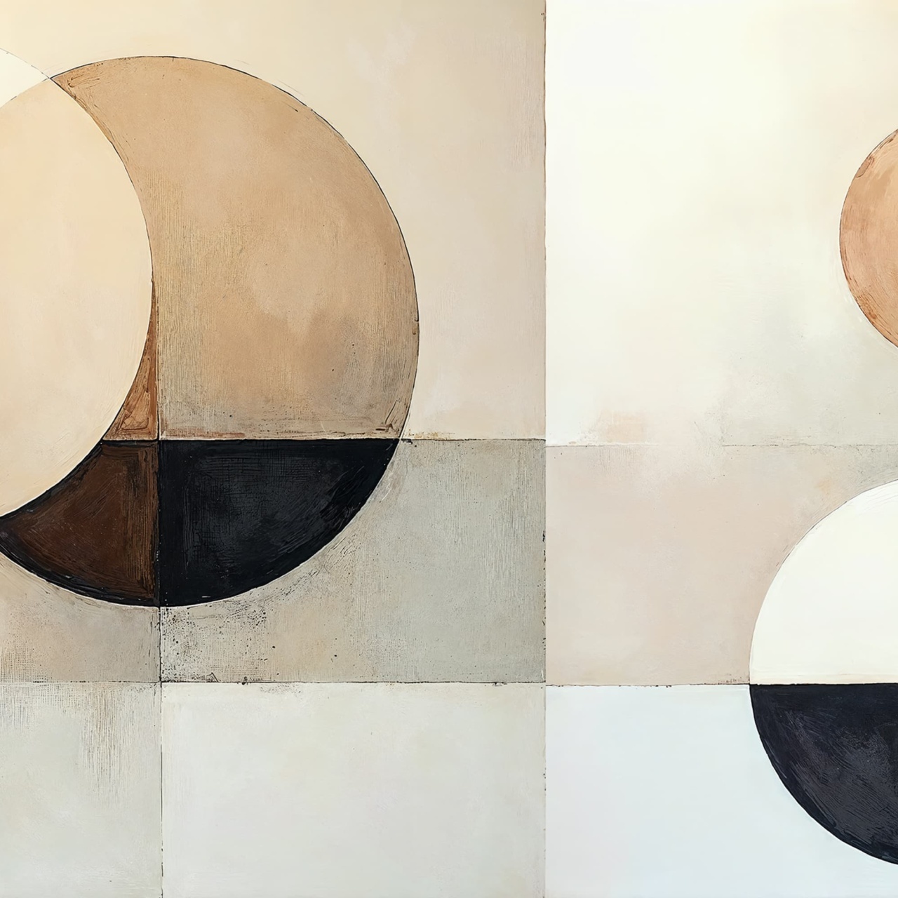 Fototapet, Circles, Beige, Rebel Walls - 2