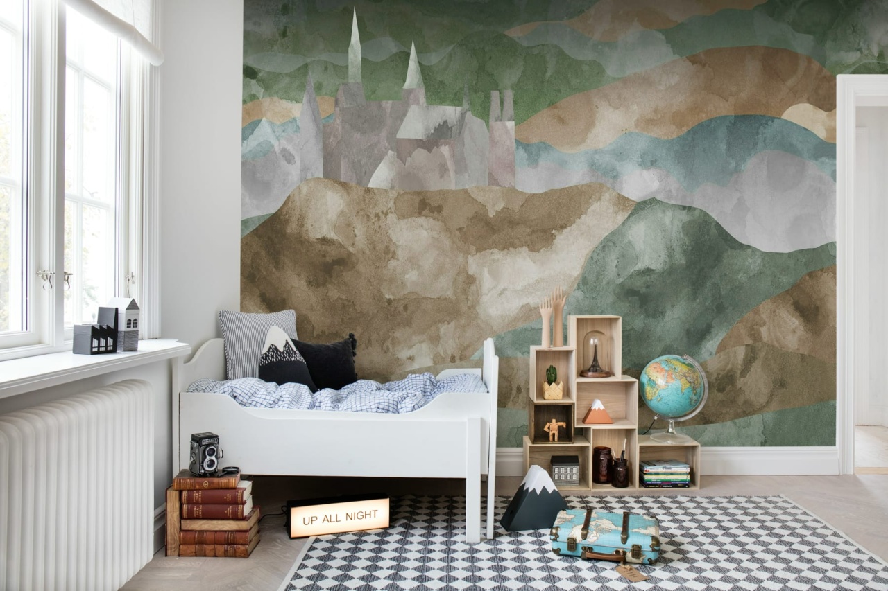 Fototapet, Cliff Castle, Pastel, Rebel Walls