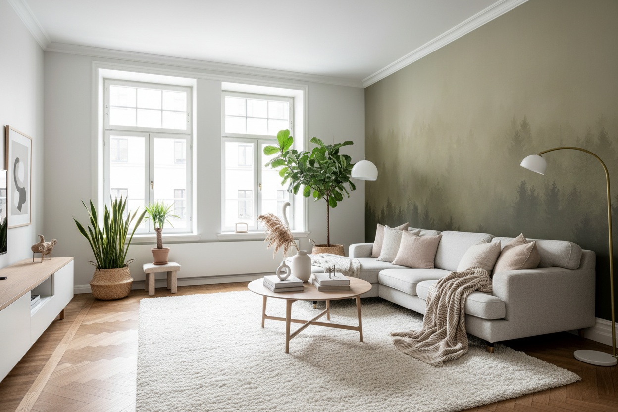 Fototapet, Cloudy Forest, Brown, Rebel Walls - 4