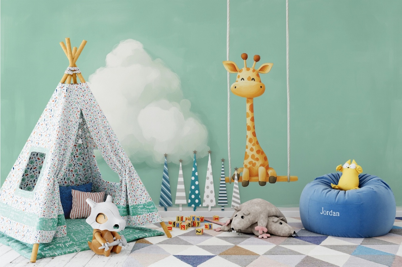 Fototapet copii, Dreamy giraffe 025