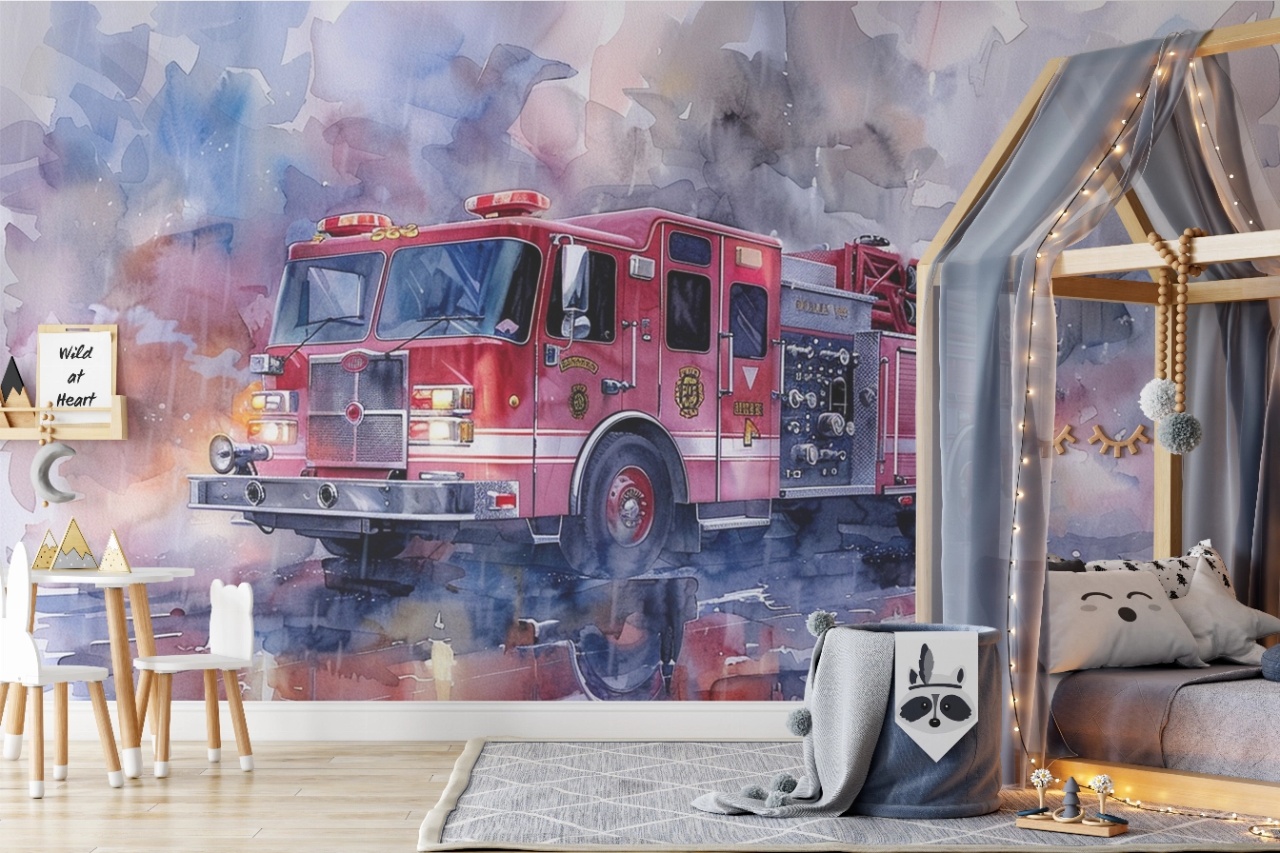 Fototapet copii, Fire truck 004