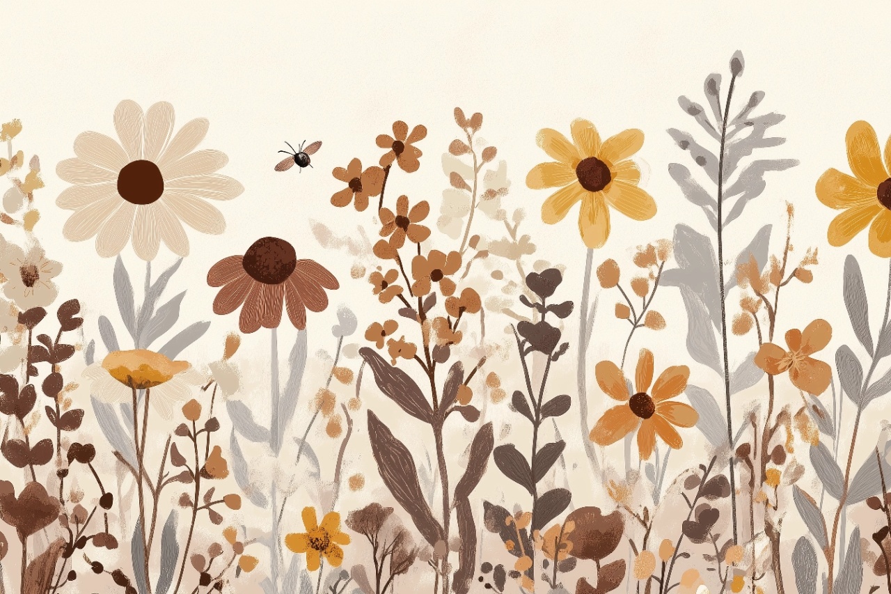 Fototapet copii, Meadow of Flowers 005 — imaginea 2