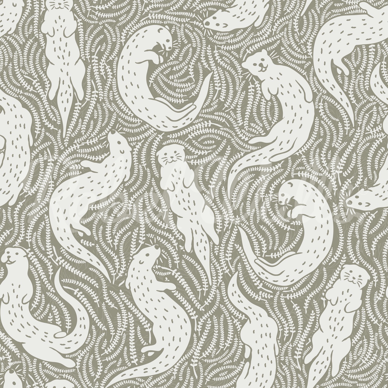 Fototapet, Cute Otters, Beige, Rebel Walls - 2
