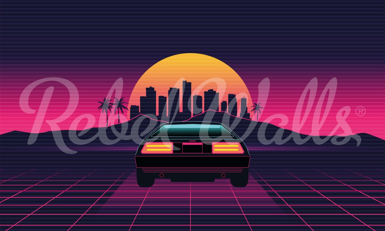 Fototapet, Delorian, Night, Rebel Walls - 2