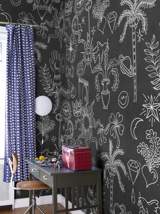 Fototapet, Doodle, Black, Rebel Walls - 3