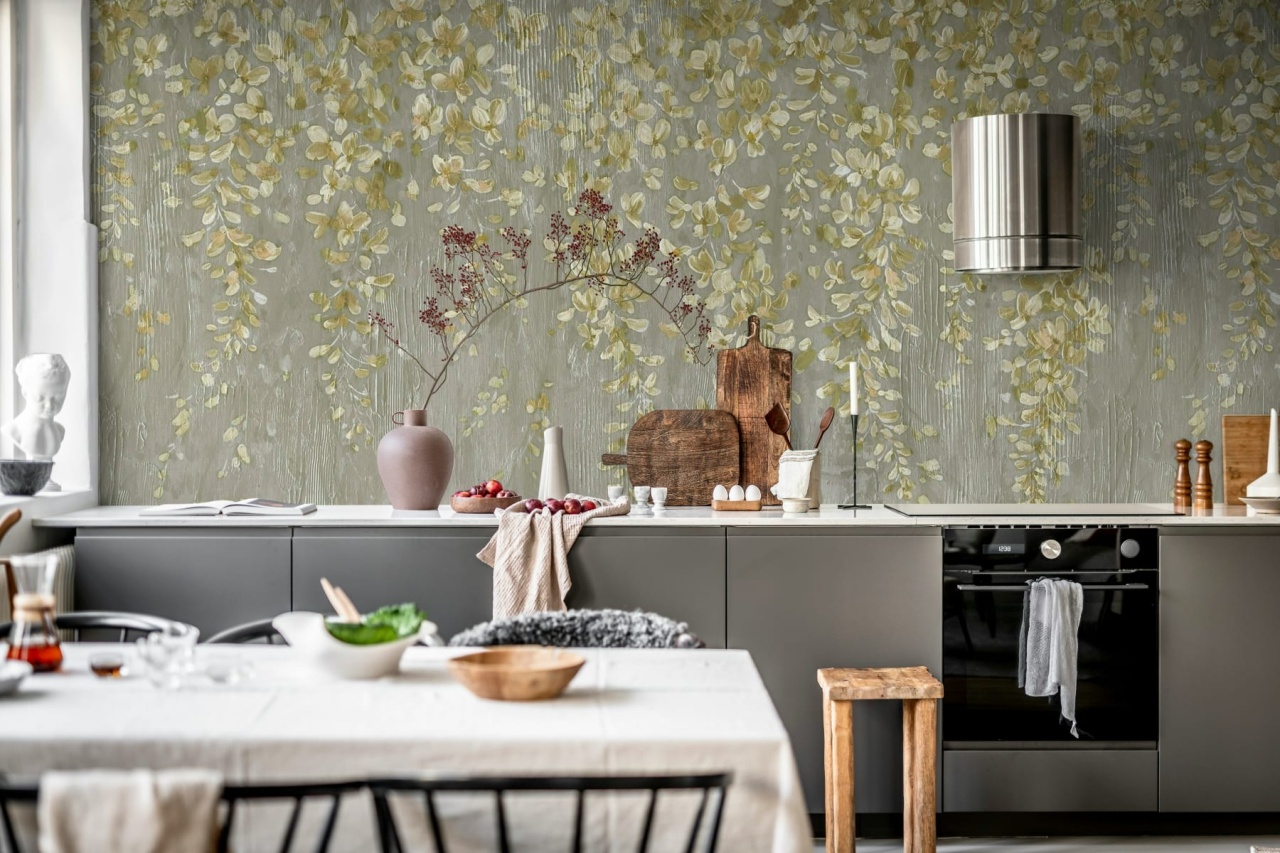 Fototapet, Draped Blossoms, Gold, Rebel Walls - 3
