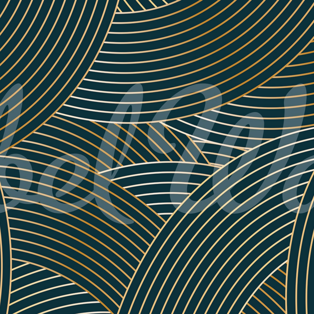 Fototapet, Elegant Lines, Petrol, Rebel Walls - 2