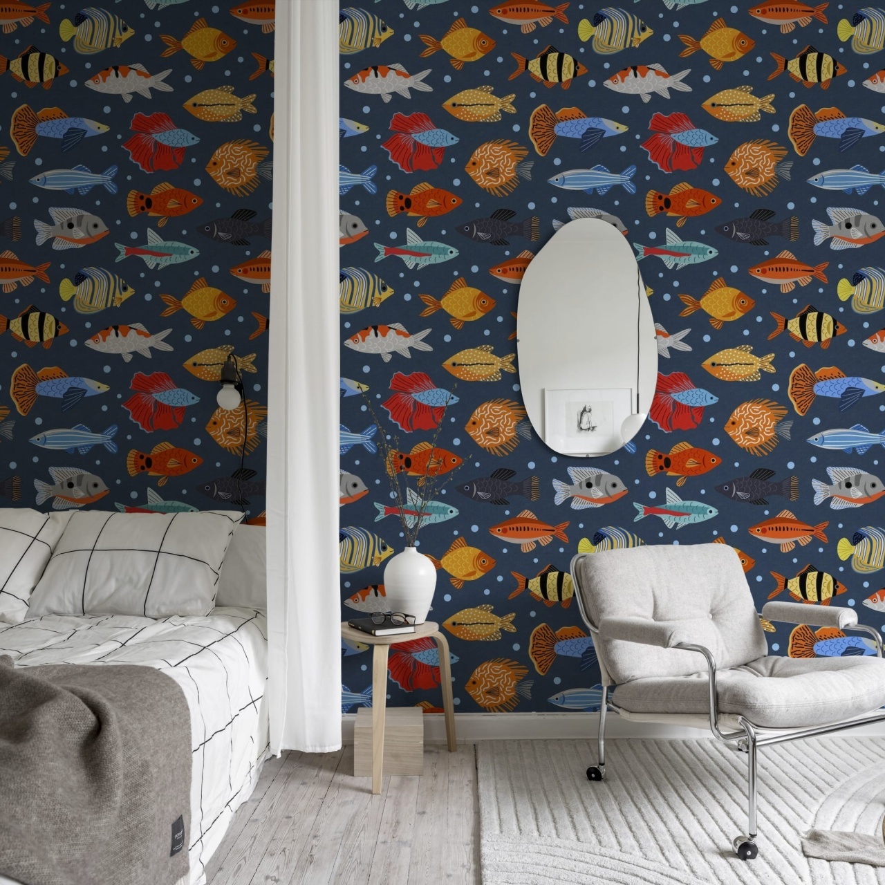 Fototapet, Fish Shoal, Blue, Rebel Walls - 3