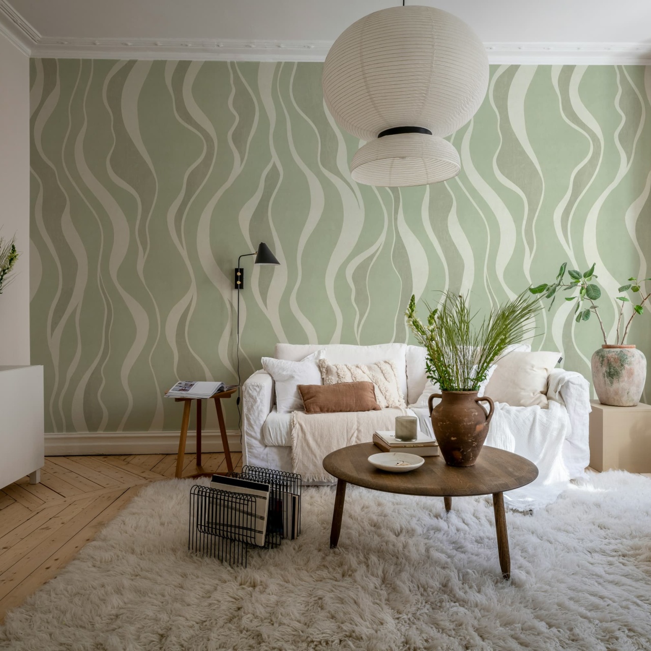 Fototapet, Gentle Lines, Green, Rebel Walls - 3