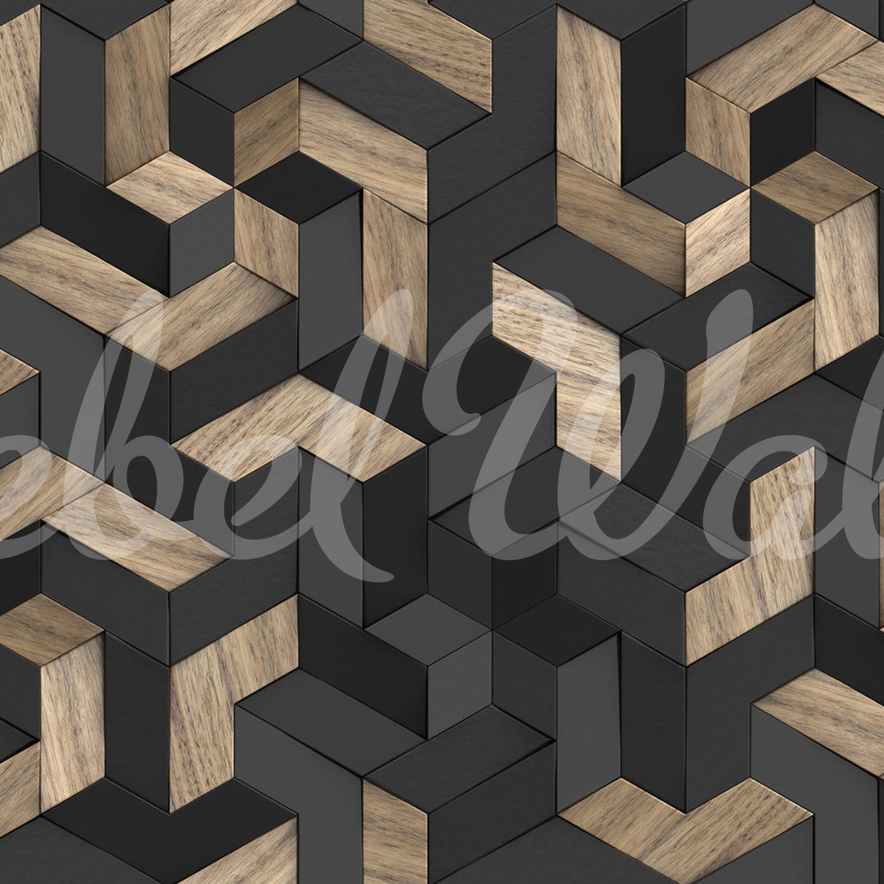 Fototapet, Geometric Wood, Rebel Walls - 2