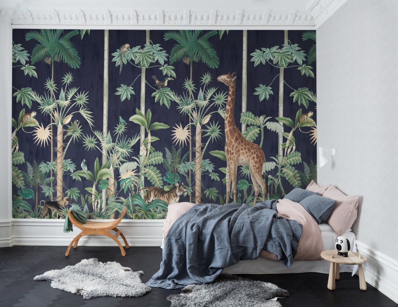 Fototapet, Giraffe's Stroll, Nightfall, Rebel Walls - 3