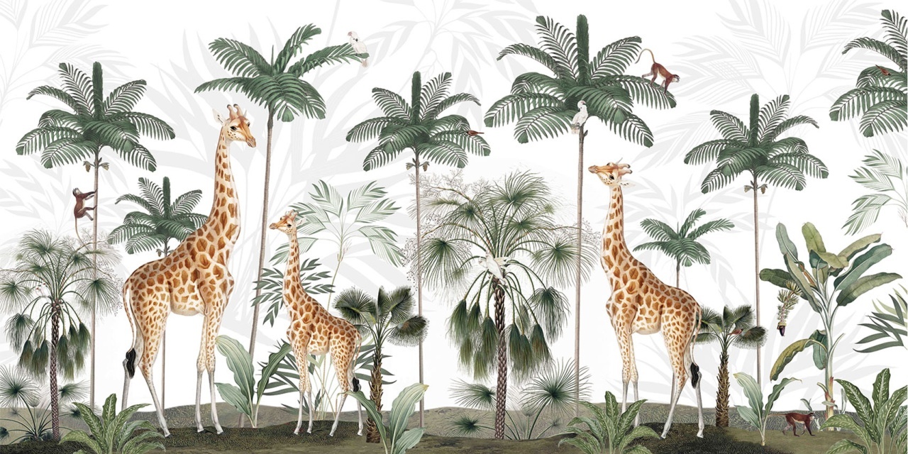 Fototapet Gracious Giraffes, Kikki Belle - 2