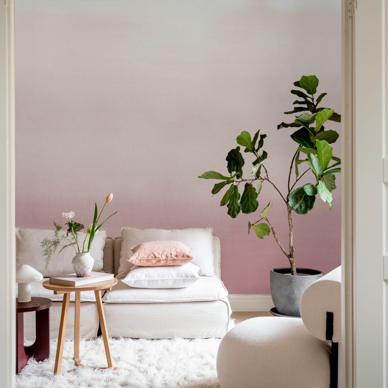 Fototapet, Gradient, Pink, Rebel Walls - 3