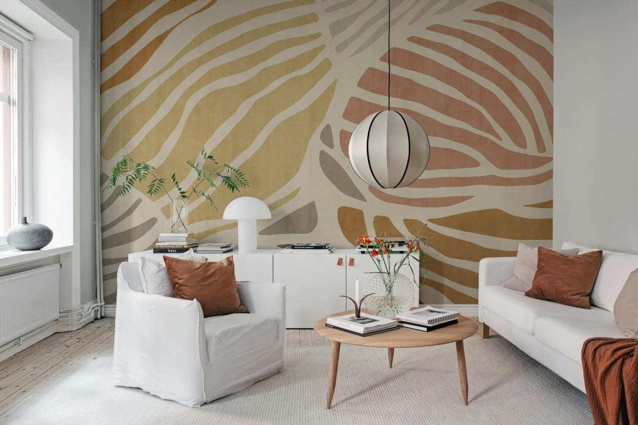 Fototapet, Graphic Leafs, Coral, Rebel Walls - 3