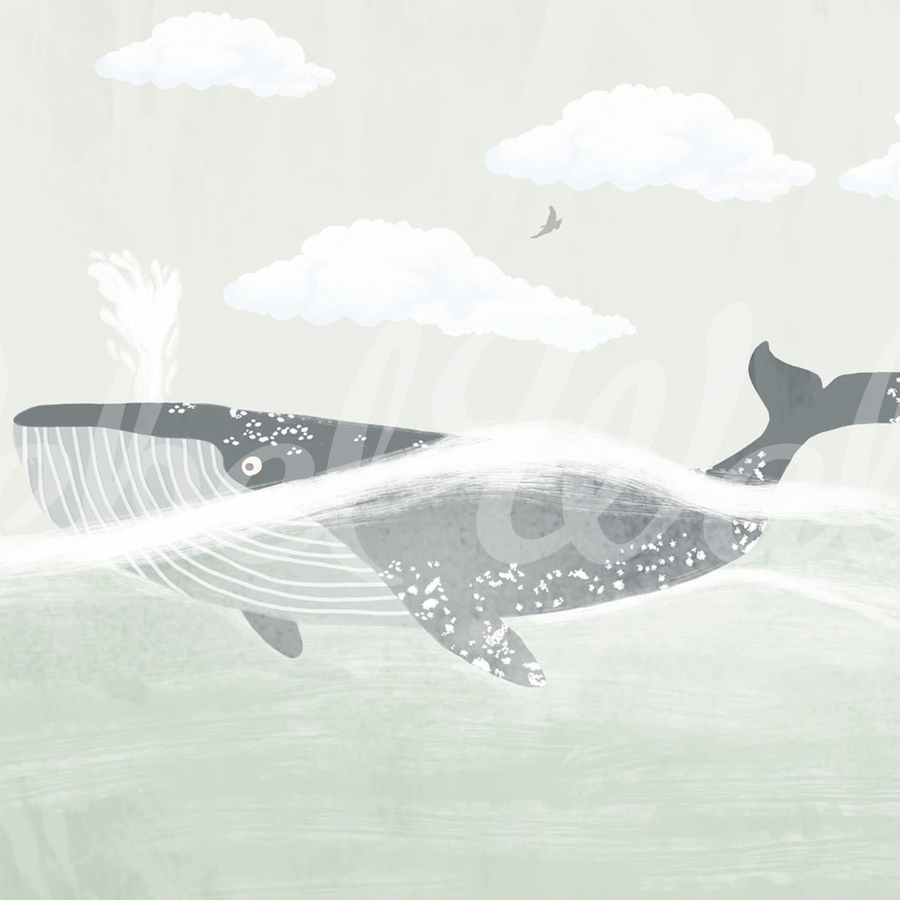Fototapet, Happy Whale, Rebel Walls - 2
