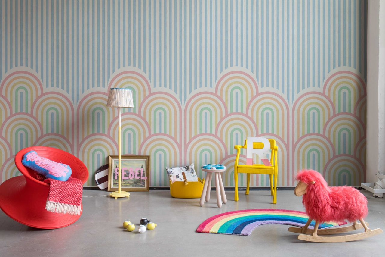 Fototapet, Hilltops, Rainbow, Rebel Walls
