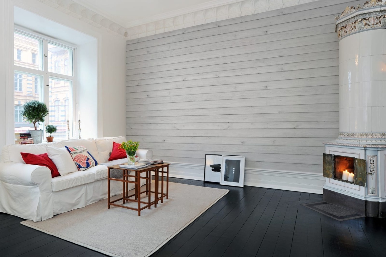 Fototapet, Horizontal Boards, White, Rebel Walls - 3