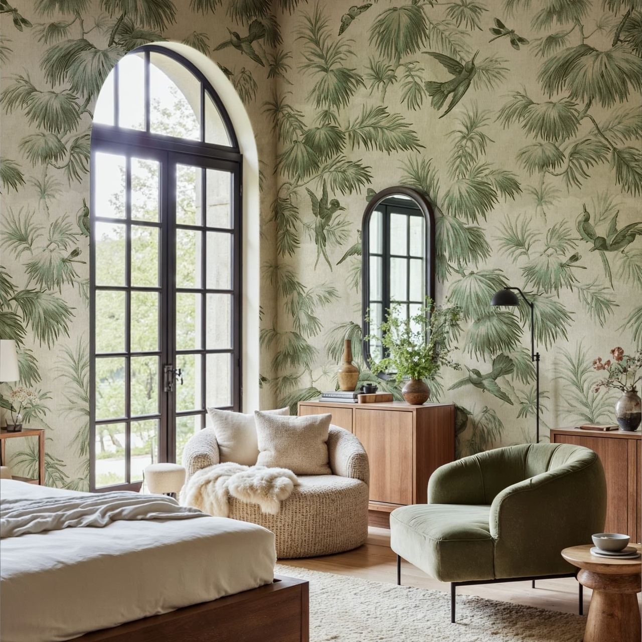 Fototapet, Humming Harmony, Green, Rebel Walls - 3