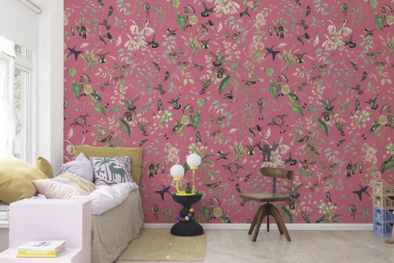 Fototapet, Hummingbird, Cerice, Rebel Walls