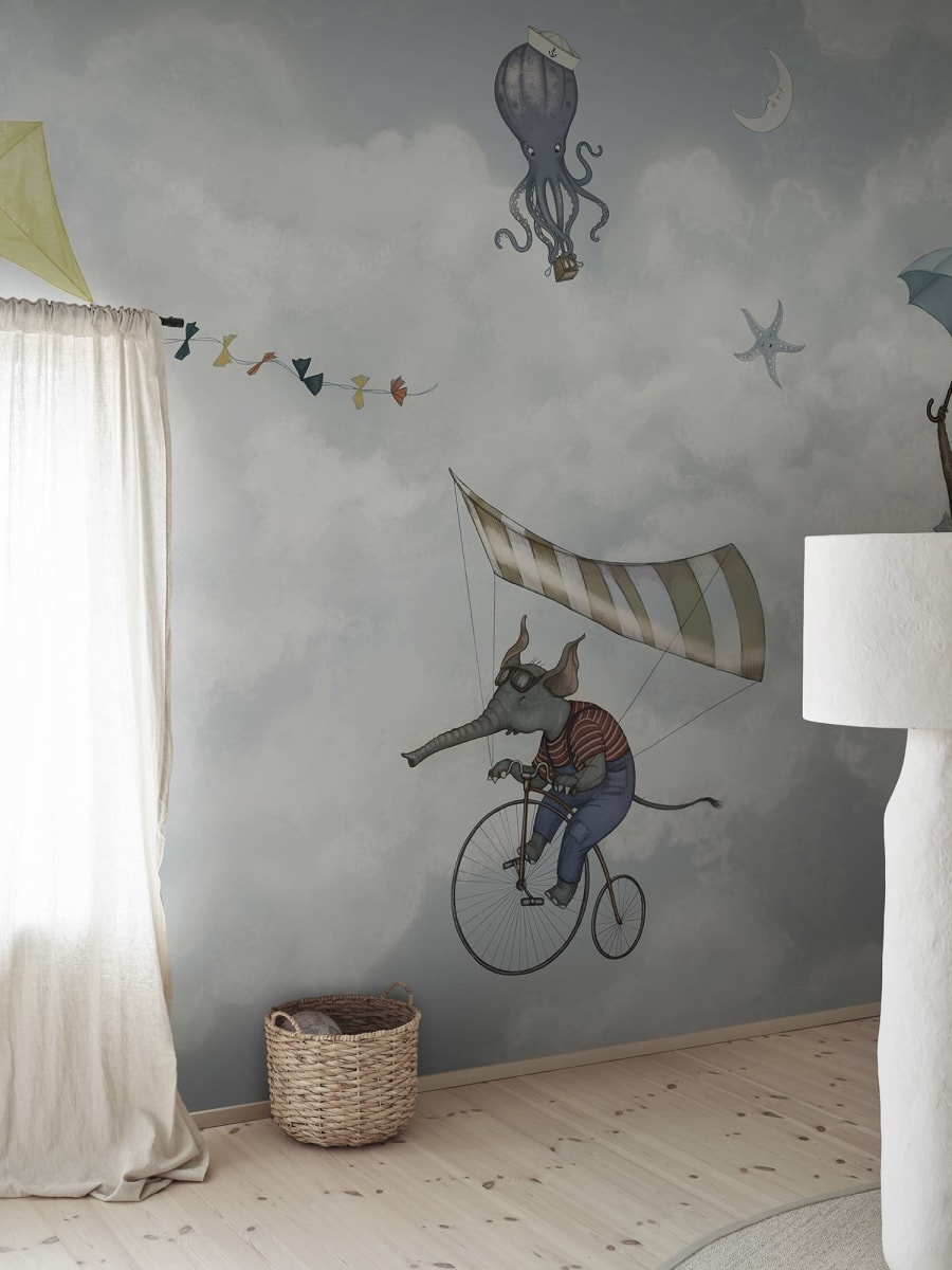 Fototapet, In the Clouds, Light Blue, Rebel Walls - 3
