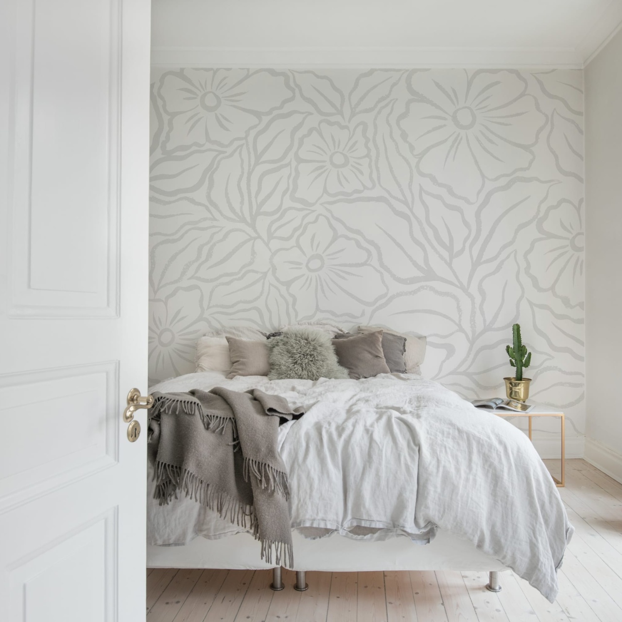 Fototapet, Ink Flowers, White, Rebel Walls - 3