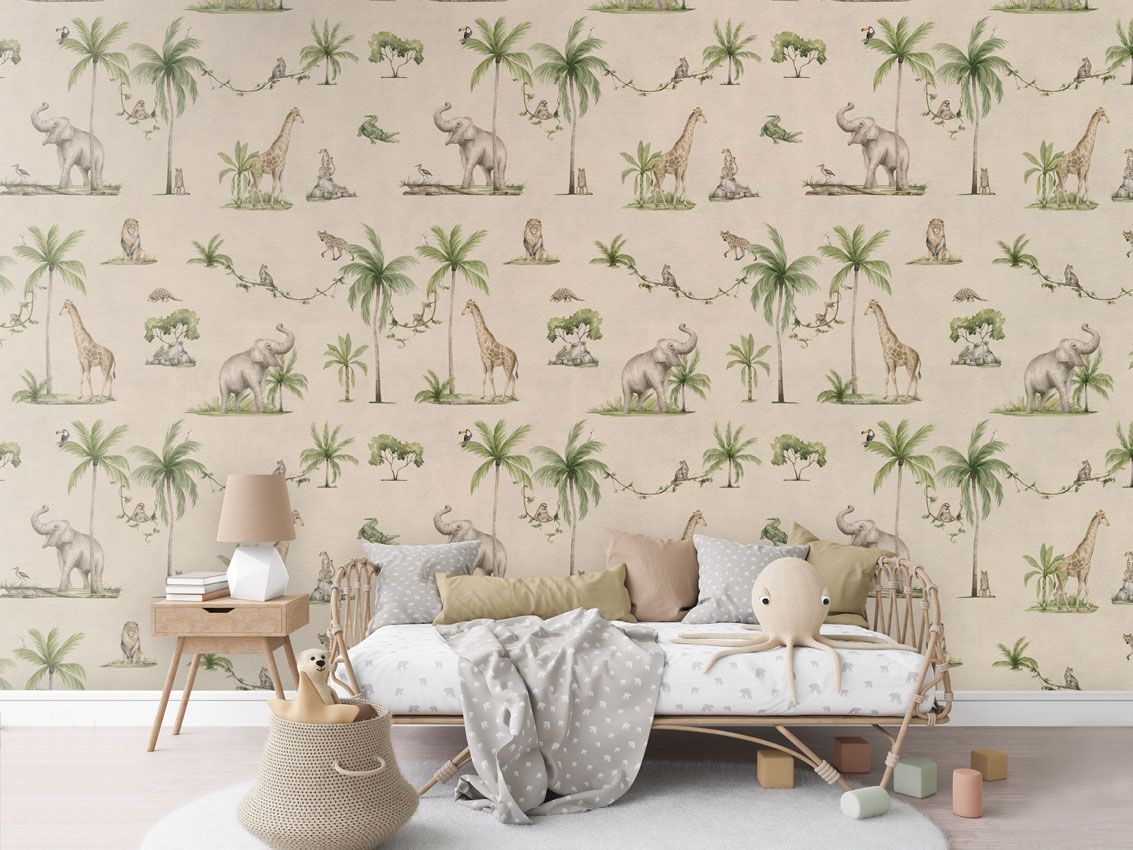 Fototapet Joyful Jungle - Sand, Kikki Belle