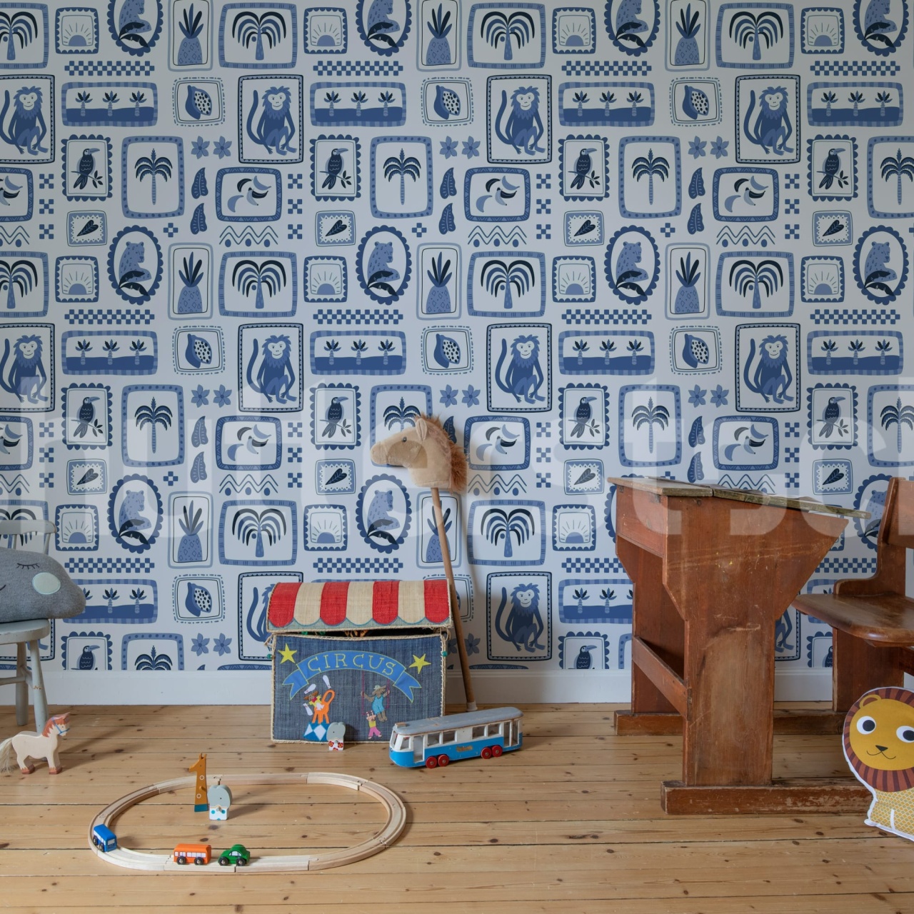 Fototapet, Jungle Frames, Blue, Rebel Walls - 3