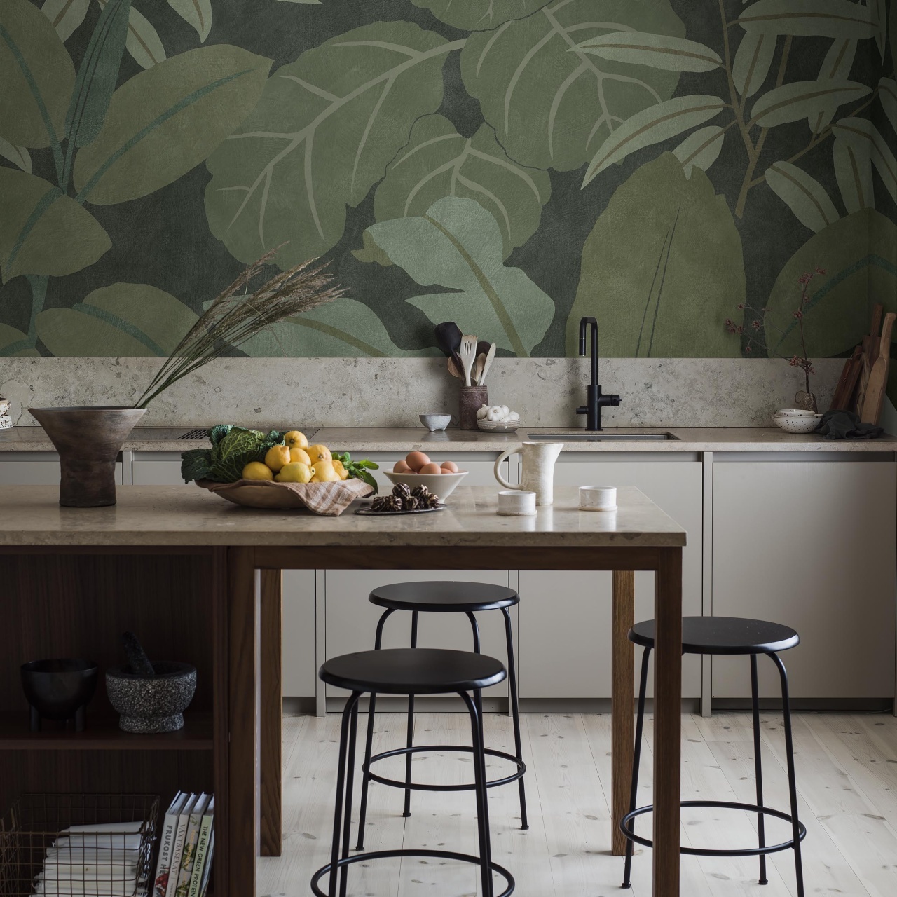 Fototapet lavabil, Grand Leaves 9627W