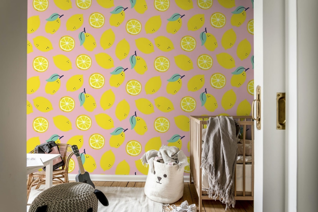 Fototapet, Lemons, Pink, Rebel Walls - 3