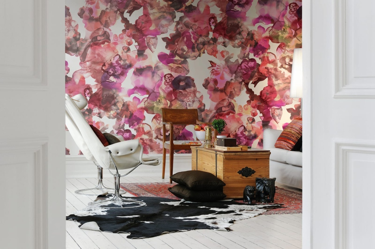 Fototapet, Lily Pond, Red, Rebel Walls - 3