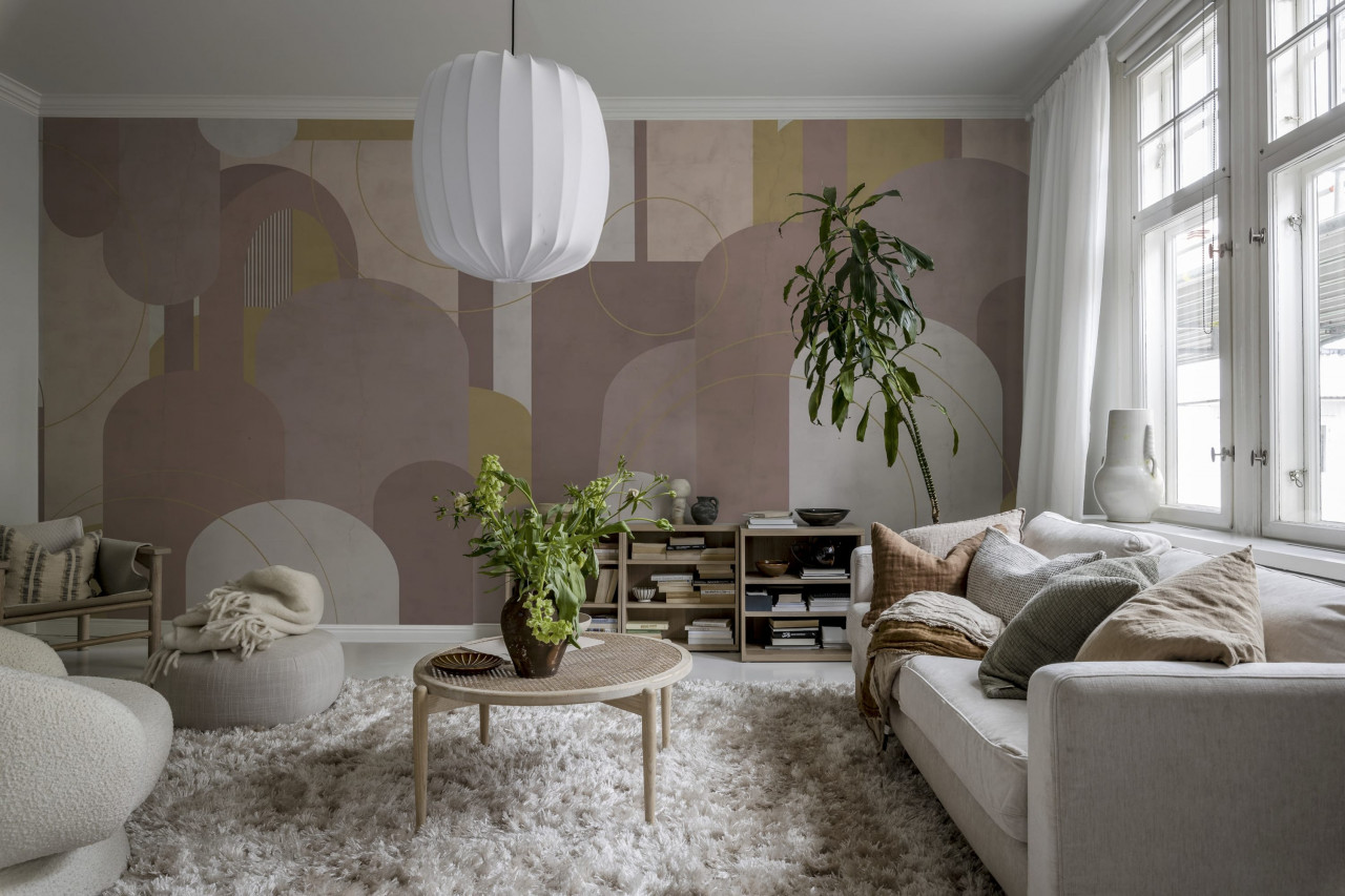 Fototapet, Lovely Arches, Pink, Rebel Walls